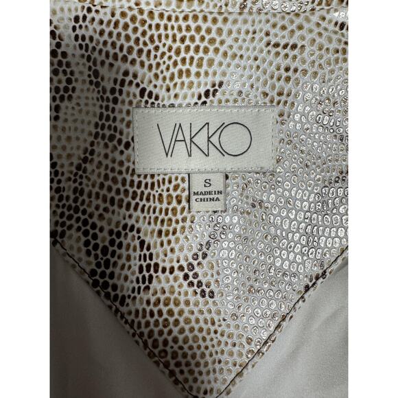 Vakko Jacket Womens Small Snakeskin Print 100% Leather Asymmetrical Moto Style - Picture 9 of 13